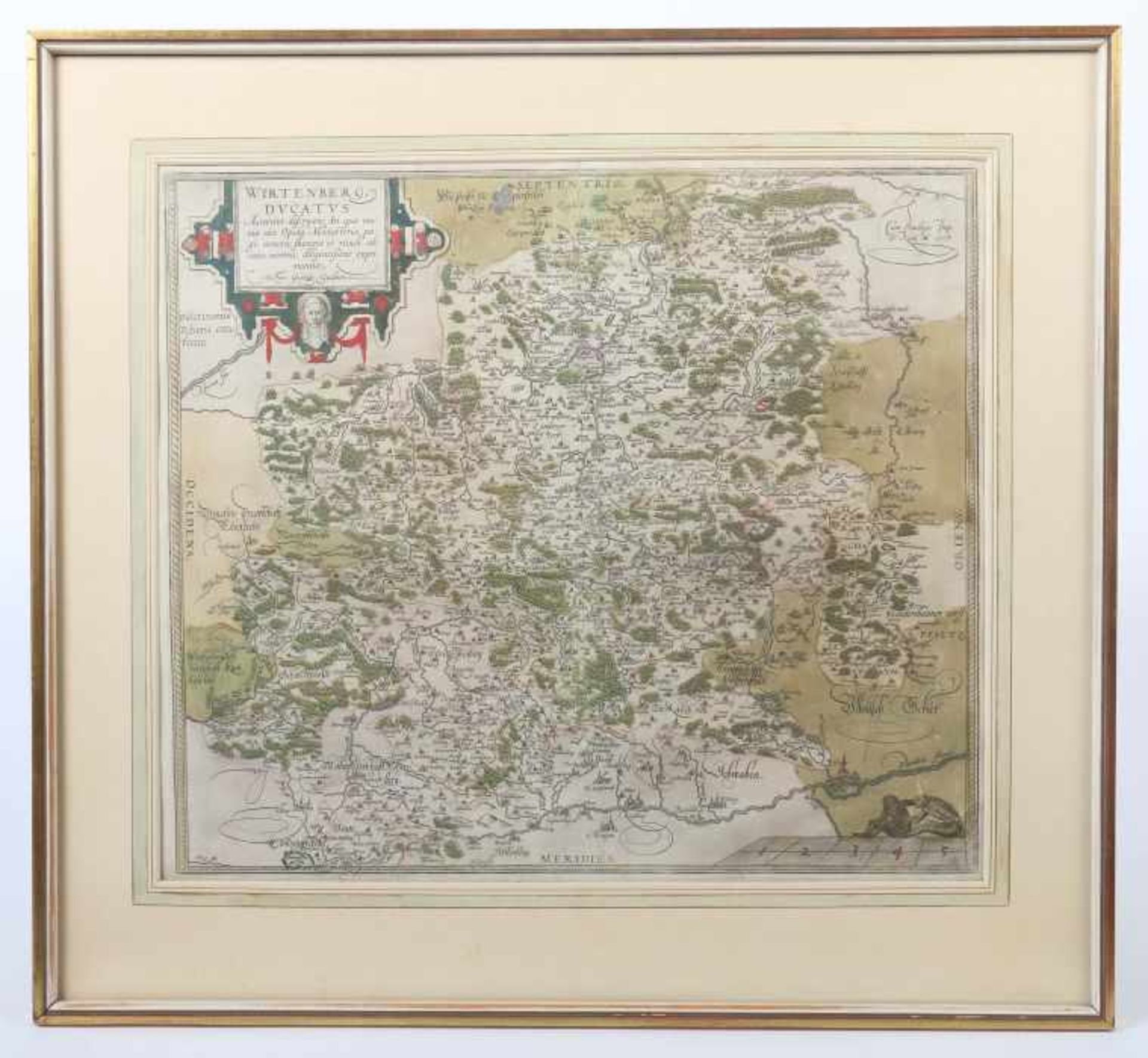 Konvolut Landkarten Württemberg1x Georg Gardner: "Wirtenberg Dvkatus", Ausgabe von Ortelius; 1x - Bild 2 aus 3