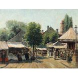 Herzog, AugustFruthwilen 1885 - 1959 Ermatingen, deutscher Maler. "Auer Dult in München", belebte