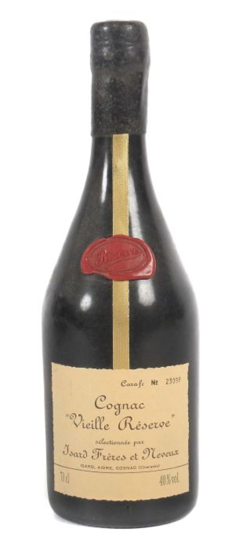 Cognac "Vieille Réserve"Isard Frères et Neveux, wohl 1970/80er Jahre, 40% vol., 0,7 l.- - -25.00 %