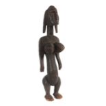 Weibliche Standfigur der BambaraMali, Holz geschwärzt, mit geritzten Schmucknarben, H: 56 cm.- - -
