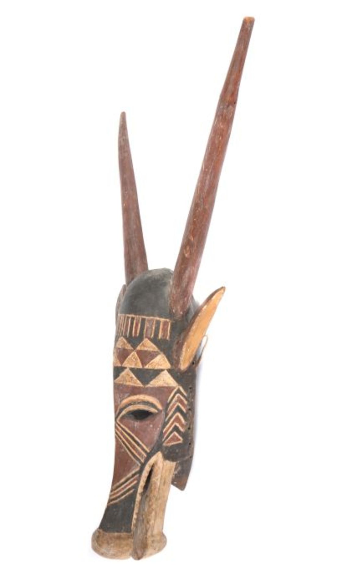 Große Antilopenmaske der BoboBurkina Faso, das Maskengesicht mit geöffnetem Maul, geschnitzten - Bild 2 aus 2