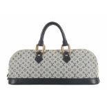 Louis Vuitton Henkeltasche "ALMA LONG"Paris, Kollektion 2002, Mini Monogram Canvas in Navy Grey,