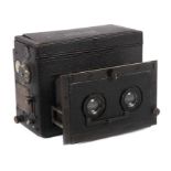 Stereokamera "Mentor Stereo Reflex"Goltz & Breutmann, Berlin & Dresden, um 1915, für Platten im