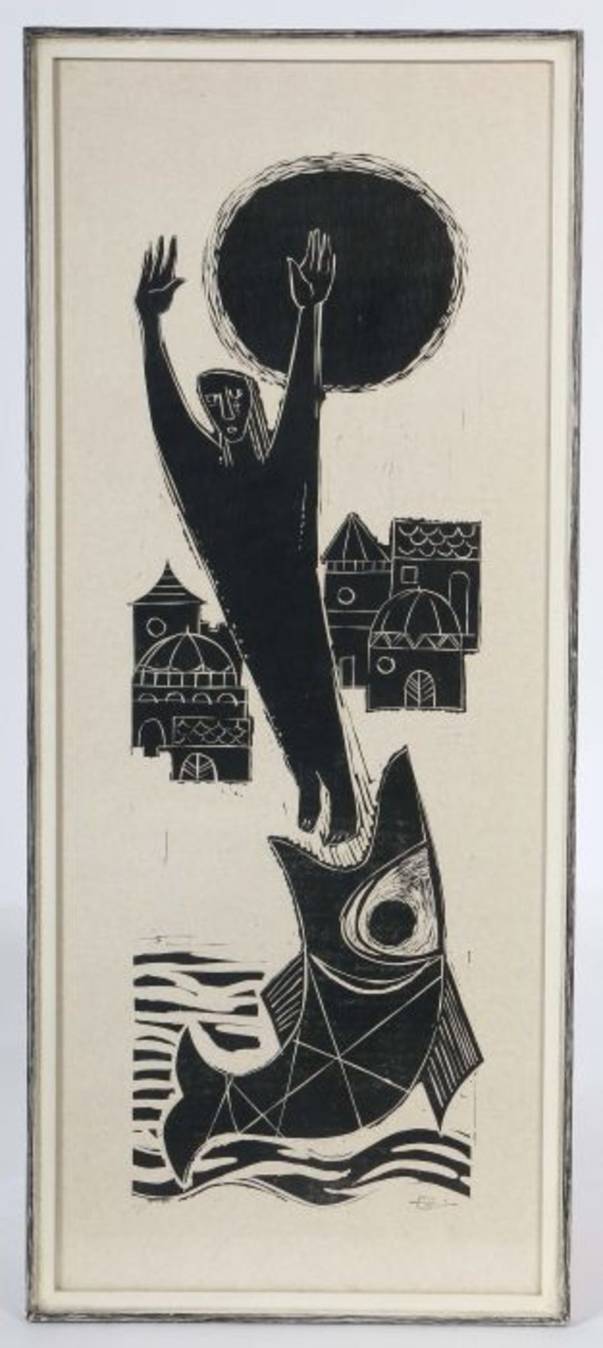 Eberwein, RobertStuttgart 1909 - 1972 ebenda, deutscher Grafiker. "Das Zeichen des Jona", - Bild 2 aus 3