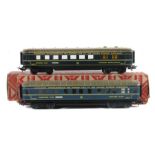 2 SchlafwagenMärklin, Spur H0, 2 x 346/3.6 J und .7 J, Schlafwagen/Schürzenwagen, blau,