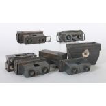 4 Stereokameras "Vérascope"Jules Richard, Paris, um 1910-1930, Stereokameras für Platten im Format
