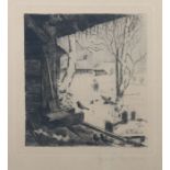 Thoma, HansOberlehen 1839 - 1924 Karlsruhe, deutscher Maler und Graphiker. "Im Winter", Radierung,