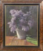 PLANKENHORN, JAKOBTalheim 1894 - 1977 Steinlach Flieder in der Vase. Öl/Lwd., verso bez. 68x56cm,