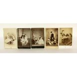 KÖNIG KARL UND KÖNIGIN OLGA VONWÜRTTEMBERG 5 Original-Fotographien aus den Jahren um 1887-1889 von