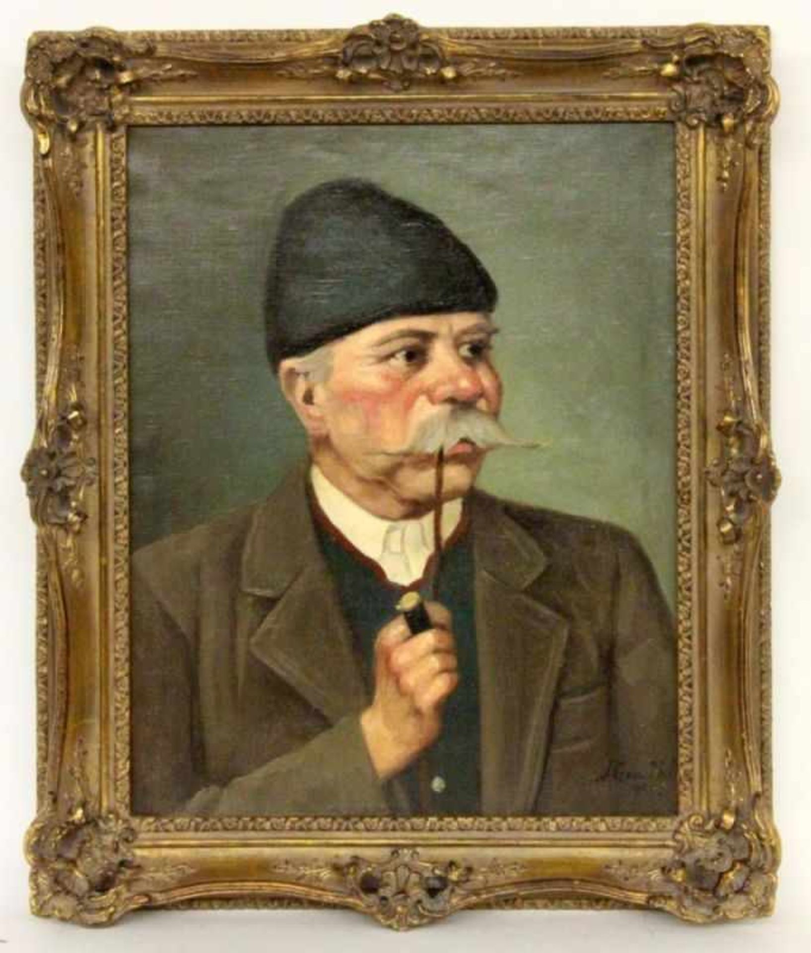 CSALANY, BELAUngarischer Maler 1879 - 1948 Ungarischer Bauer mit Pfeife. Öl/Lwd., signiert und dat.: