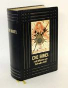 DALI, SALVADOR"Die Bibel". 1989. Ledereinband, Goldschnitt. Mit Illustrationen von Salvador Dali.