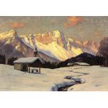 KETTEMANN, ERWINMünchen 1897 - 1971 "Winterlandschaft bei Berchtesgaden mit Unterberg" (