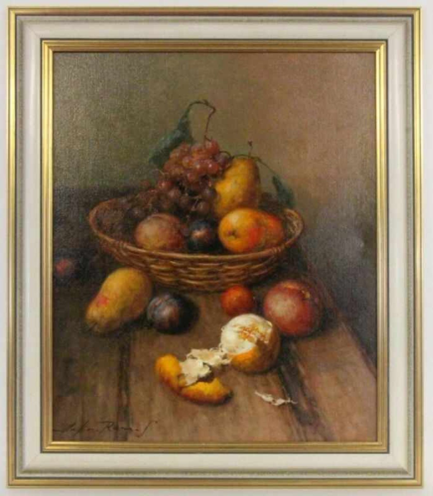 RAMOS, OSKARgeb. 1948 Manila/Philippinen Stillleben mit Früchten. Öl/Lwd., signiert. 60x50cm, Ra.