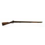 PERKUSSIONS-GEWEHR19.Jh. Besch., Ladestock fehlt. L.114cmA PERCUSSION RIFLE 19th century. Condition: