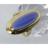 DAMENRING585/000 Gelbgold mit Lapislazuli. Gr. 56, Brutto ca. 5,3gA LADIES' RING 585/000 yellow gold