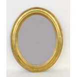 OVALER WANDSPIEGEL20.Jh. Vergoldeter Profilrahmen, Ca. 90x72cmAN OVAL WALL MIRROR 20th century