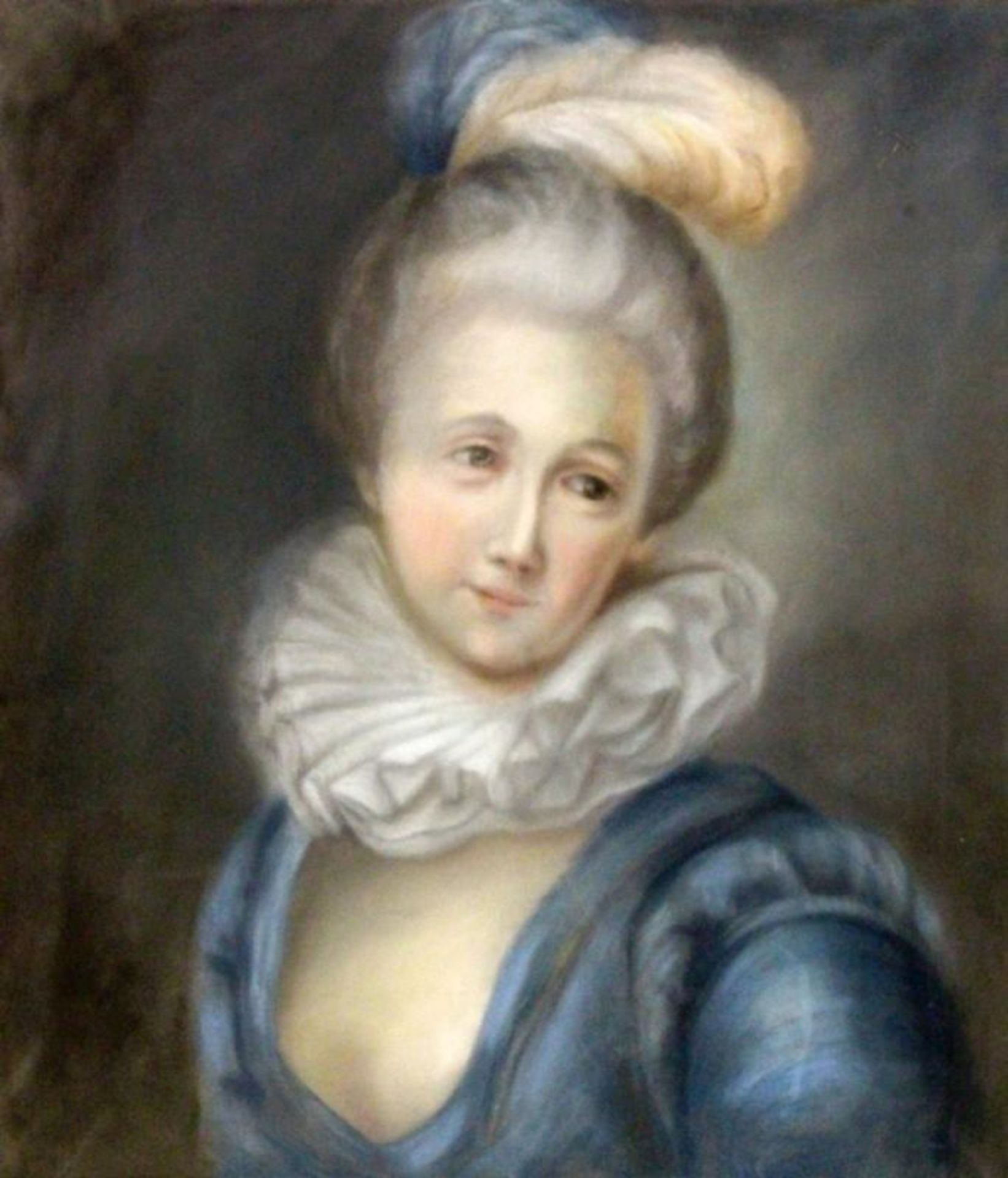 PORTRAITMALERFrankreich, 19.Jh. Bildnis einer adeligen Dame des Barock. Pastell, 63x55cmA PORTRAIT