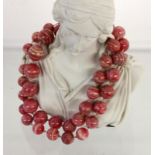 RHODOCHROSITKETTEL.76cmA RHODOCHROSITE NECKLACE 76 cm long