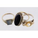 3 DAMENRINGE333/000 Gelbgold. Brutto ca. 8g3 LADIES' RINGS 333/000 yellow gold. Gross weight