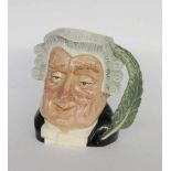 ROYAL DOULTON CHARAKTER KRUGEngland 1958 "The Lawyer" Bunt staffierte Keramik. Manufakturmarke. H.