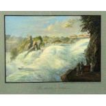 BLEULER, JOHANN LUDWIG (LOUIS)Feuerthalen 1792 - 1850 Laufen-Uhwiesen "La chûte du Rhin" (