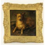 GUÉDY, LOUISGrenoble 1847 - 1926 Liegender Hund. Öl/Lwd., signiert, dat. und bez.: Guédy, Grenoble