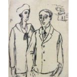 PAHL, MANFREDEbingen, 1900 - 1994 Art Deco Paar. Pastellkreide, signiert und dat.: (19)20. 46x35,