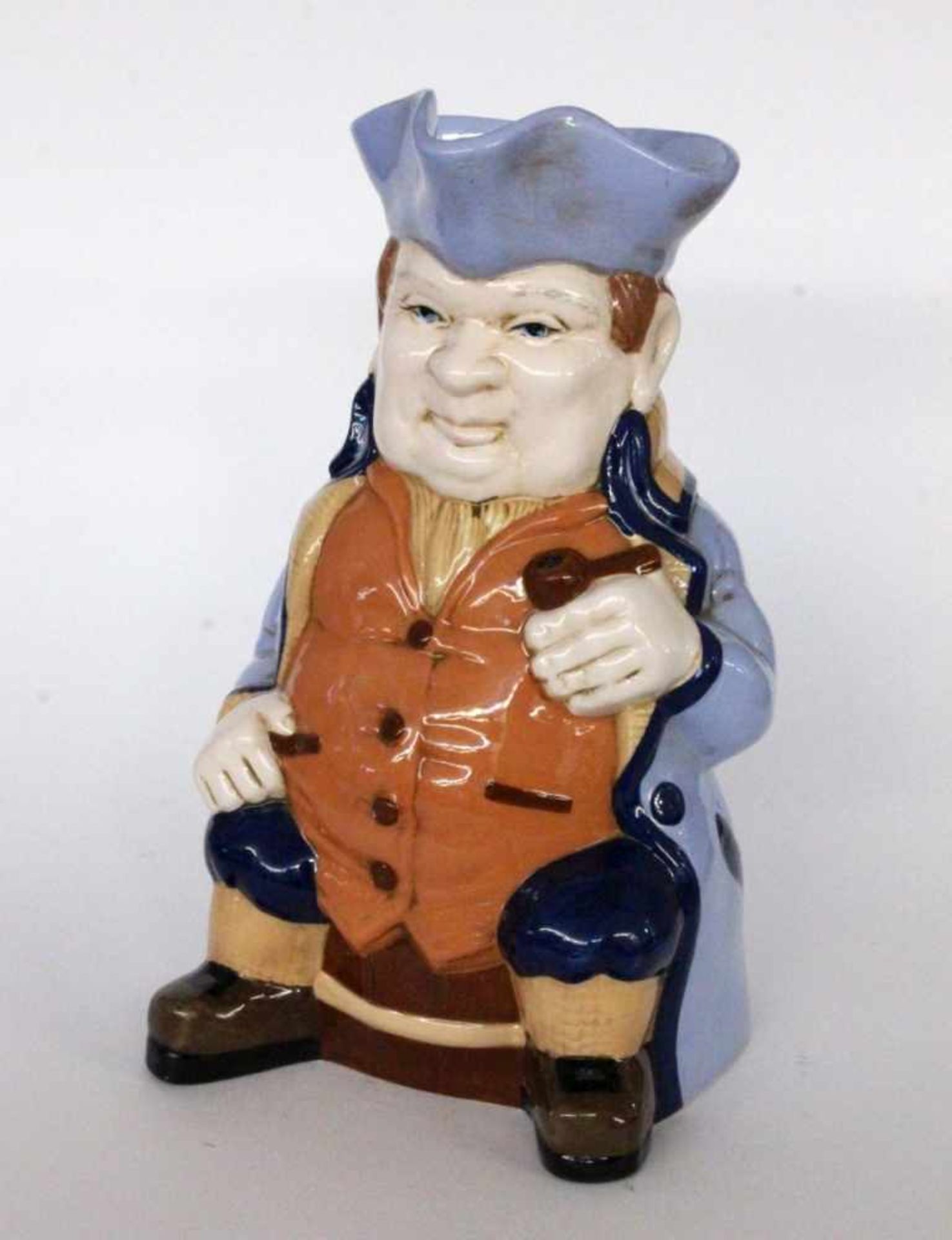 TOBY KRUGUSA "Yozi Mold". Bunt staffierte Keramik. Im Boden bez. H.25cmA TOBY JUG USA Yozi Mold.