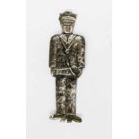 VOTIVGABEStehender Mann. Silberblech. H.20cmEX VOTO Man standing. Silver sheet. 20 cm high