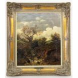 BARNES, HENRY J.Britischer Maler um 1900 Landschaft mit Wildbach. Öl/Lwd., undeutl. signiert. 43,