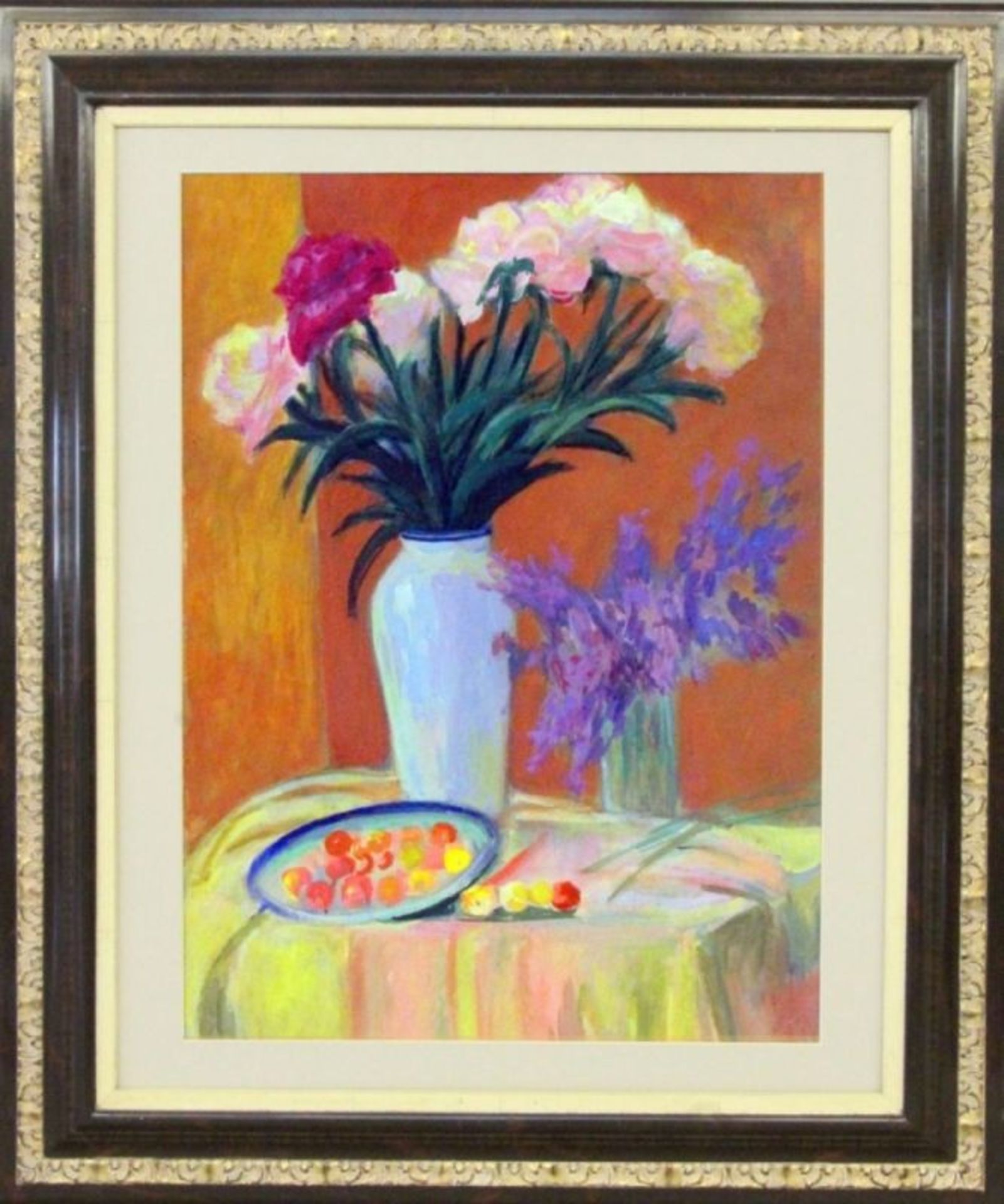 AXELROD, MEER MOISEEVICH (attr.)Russischer Maler 1902 - 1970 Gedeckter Tisch mit Blumen und