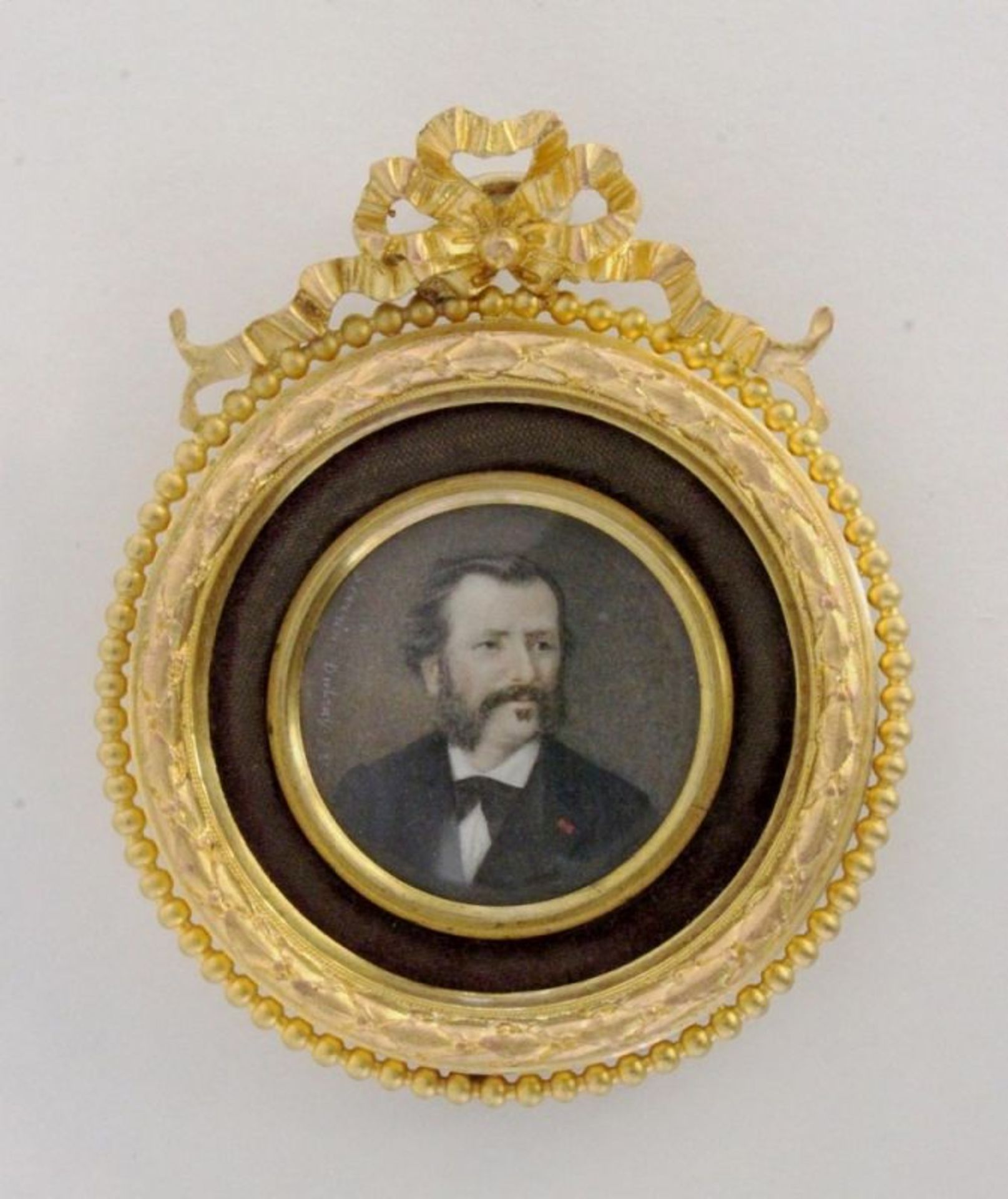DUBRAY, SÉVERINEParis 1858 - ? Miniaturportrait. Gouache auf Elfenbein, signiert und dat.: (18)78.