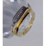 DAMENRING585/000 Gelbgold mit Diamanten. Ringgr. 54, Brutto ca. 4gA LADIES' RING 585/000 yellow gold