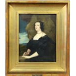 CASTELLANO, MANUELMadrid 1826 - 1880 Portrait der "Diana Condesa de Oxford". Kopie nach Anthonys van