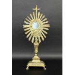A BAROQUE MONSTRANCE France, 18th century Metal, gold-plated. Aureola with floralornaments.