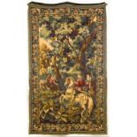 A TAPESTRY France Hawking. Colourful Renaissance style woven tapestry. 200 x 125