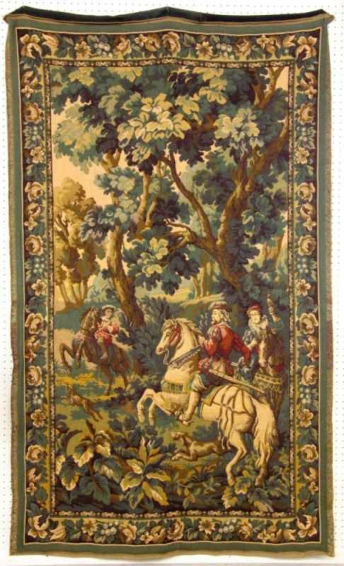 A TAPESTRY France Hawking. Colourful Renaissance style woven tapestry. 200 x 125