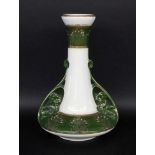 A FLOWER VASE Kellin & Guerin, Luneville circa 1900 Ceramic with partially greenbackground. Floral
