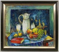 HAGENLOCHER, KARL WILHELM 1909 - Renningen - 2008 Still Life. Oil on canvas, monogrammed.Titled