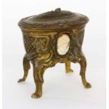 A BAROQUE STYLE JEWELLERY BOX France circa 1900 Bronzed metal in the shape of a Baroquecommode.