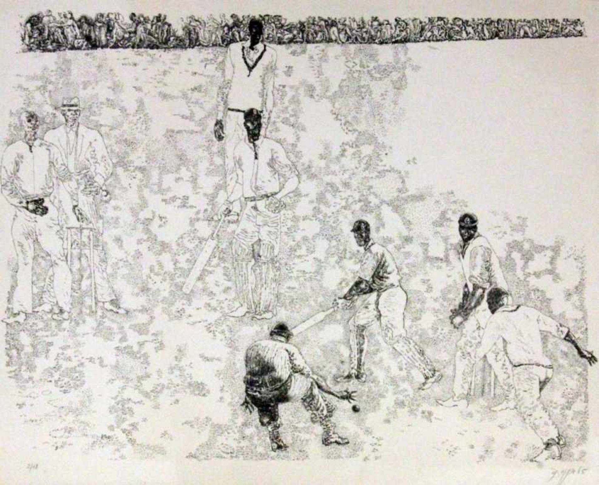 DEPPE, GUSTAV Essen 1913 - 1999 Witten Cricket. Ink lithograph, hand signed and dated:(19)65.