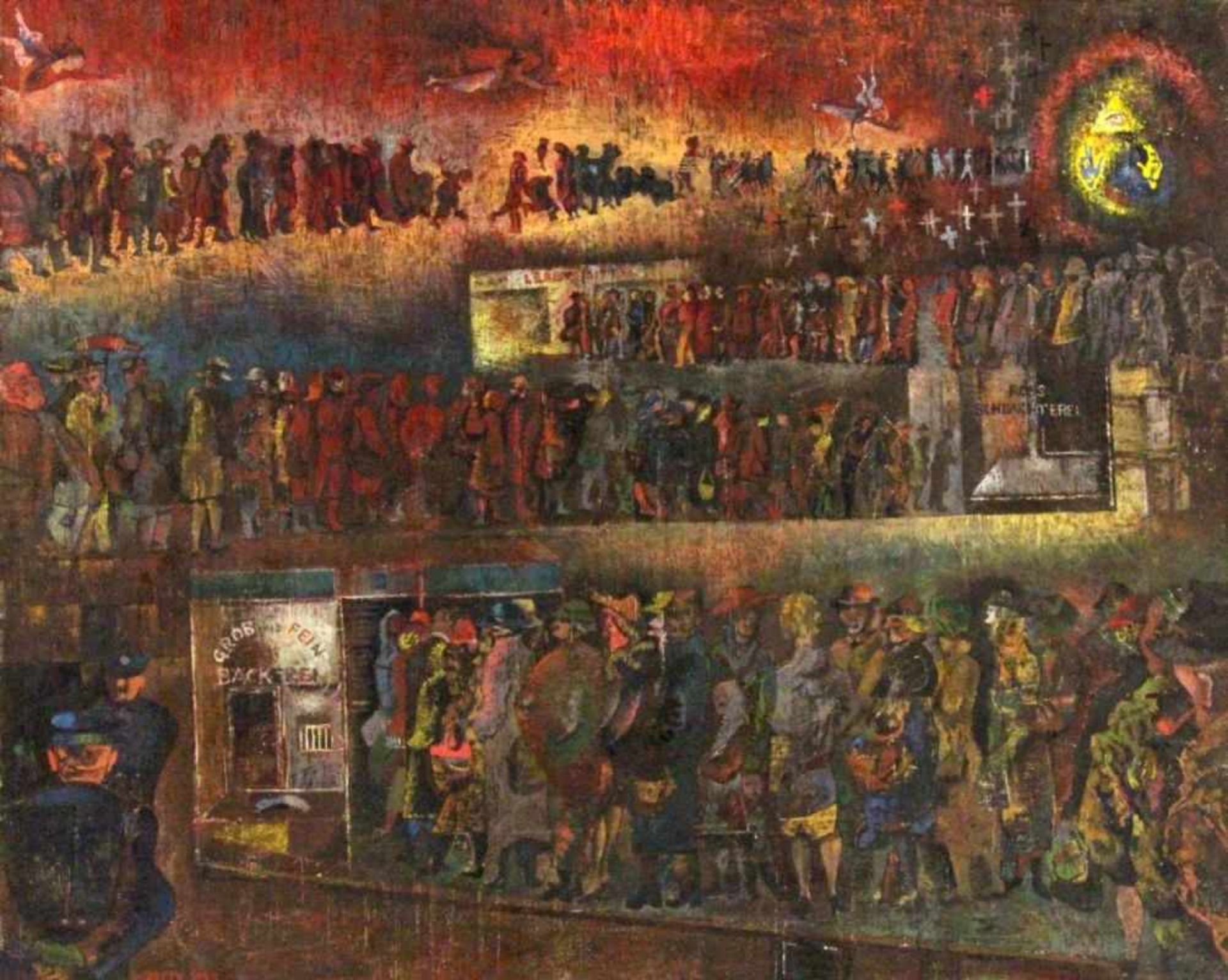 DEPPE, GUSTAV Essen 1913 - 1999 Witten ''Die Schlange'' (original title). Oil on canvas,signed and
