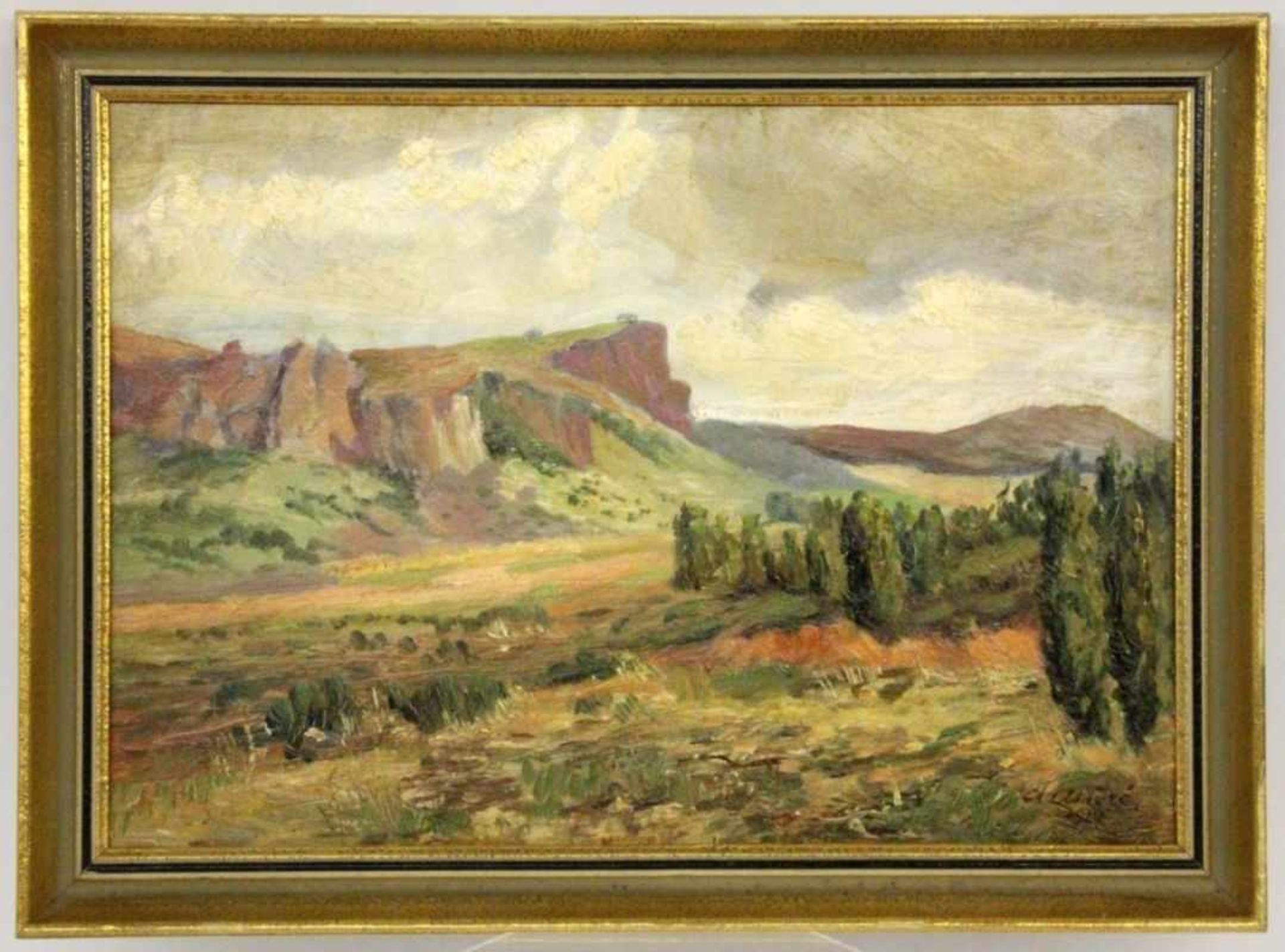 ANDRÉ, ALBERT Lyon 1869 - 1945 Laudun Landscape with Rocks. Oil on cardboard, signed. 24.5x 35 cm,