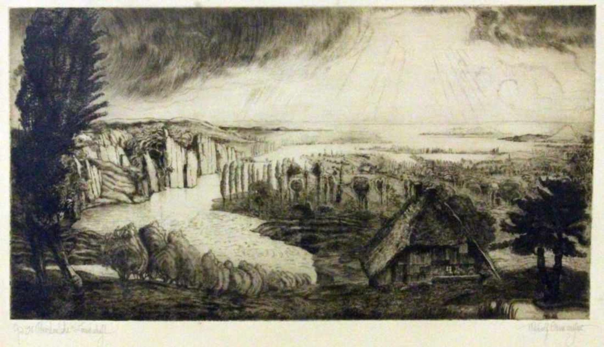 CAMMISAR, RUDOLF Strasbourg 1891 - 1983 Tubingen Original title: Oberdeutsche Landschaft.Etching,