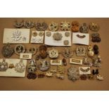 Scottish Regiment Hat, Bonnet & Collar Badges, a large selection of hat, collar and other badges for