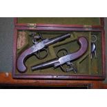 Griffin of Bond Street London, a pair of late 18th/early 19th century Flintlock Pocket Pistols in