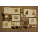 OTC, School and Military Academy Badges, a good selection of hat and shoulder badges including hat