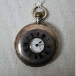 A silver cased half hunter top winder Pocket Watch marked '935' Swiss movement made for G J