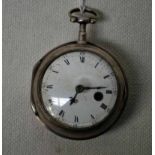 An eighteenth century white metal Pocket Watch with fusee movement by L Van Ceulen-le Ieune a la