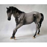 A Beswick Horse Spirit of Youth in a matt Steel Grey colourway, pattern number 2703, oval stamp,